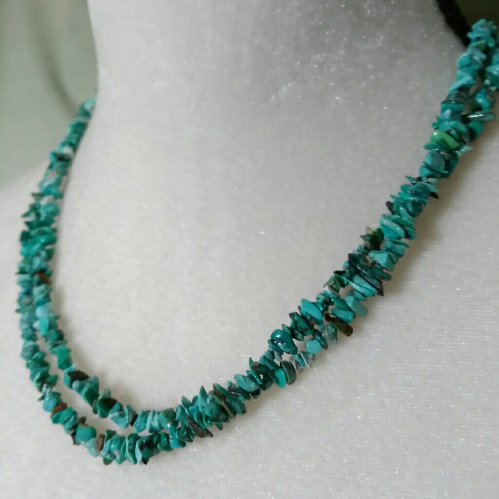 Genuine Turquoise Sterling Silver Necklace